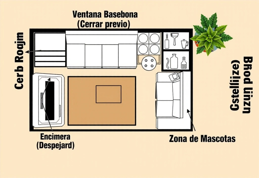 Diagrama de preparación de apartamento