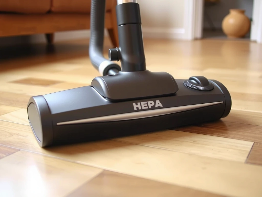 Aspiradora HEPA en acción