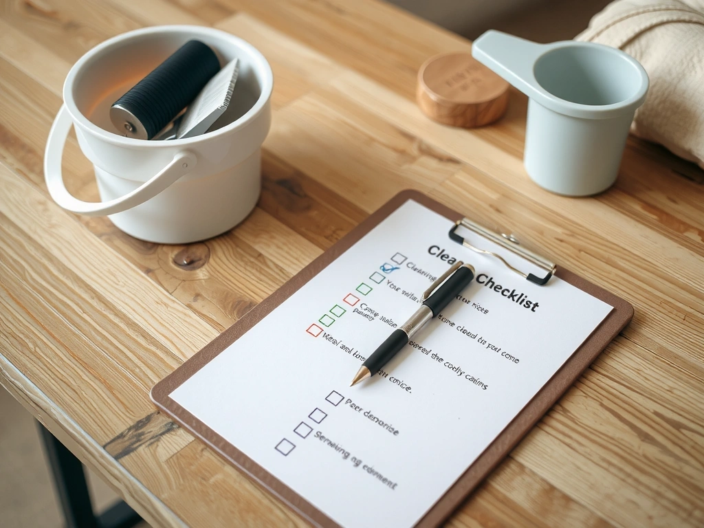 Checklist y herramientas de limpieza